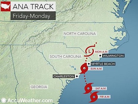 Subtropical Storm Ana threatens Carolinas - V?DEO